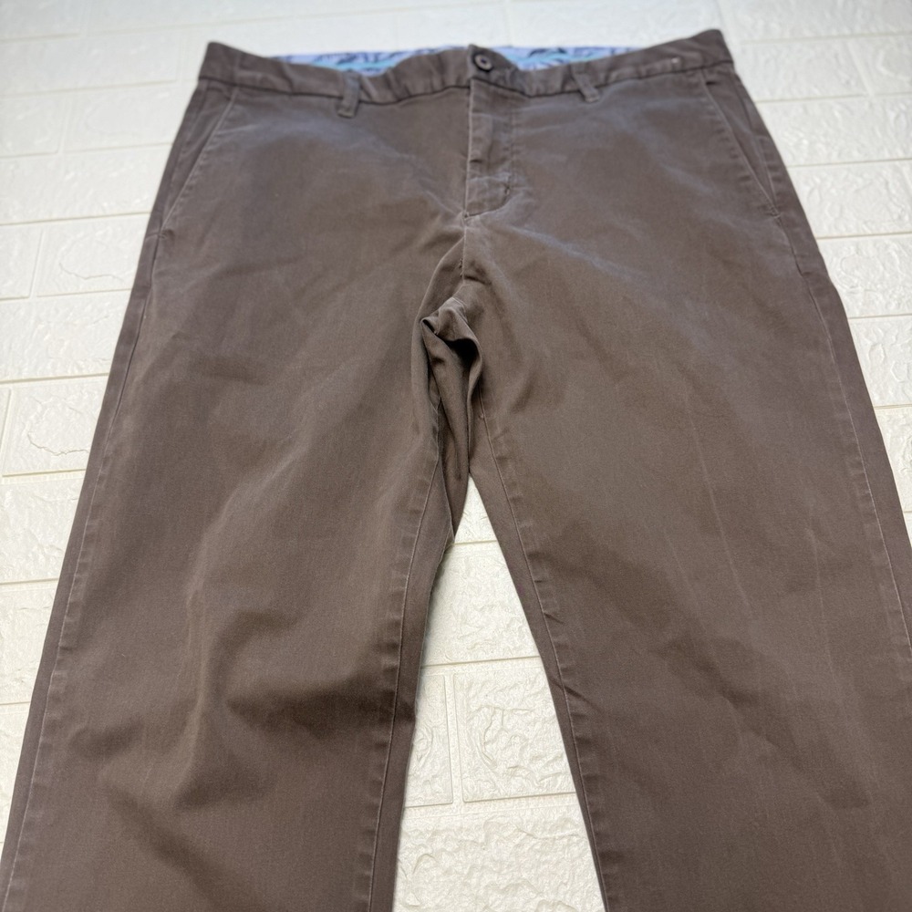 Tommy Bahama Mens Brown Khaki Pants 36x30 Regular Fit Straight Leg
